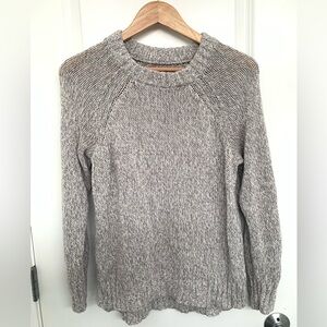 aerie Marled Gray Open-Knit Sweater